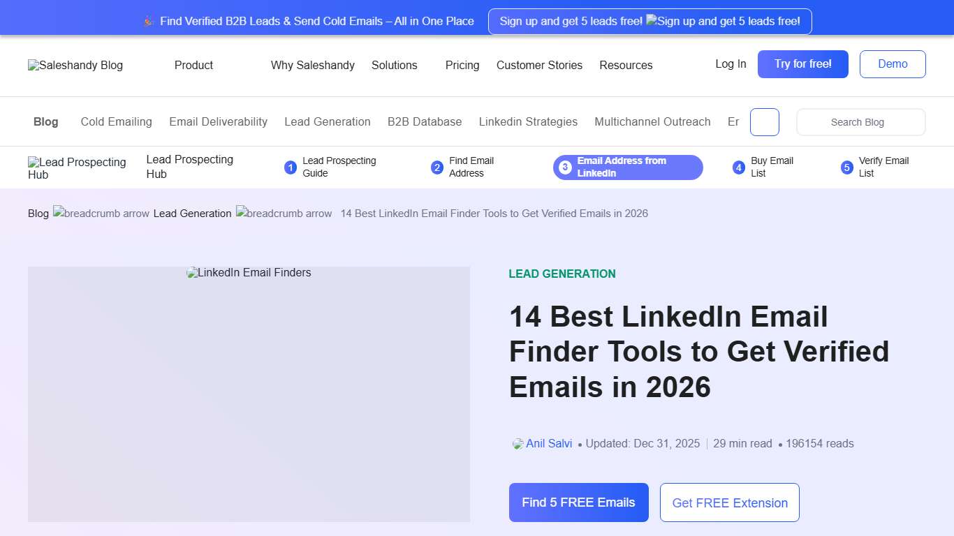 LinkedIn Email Finder: 14 Tools to Find Verified Emails in 2026